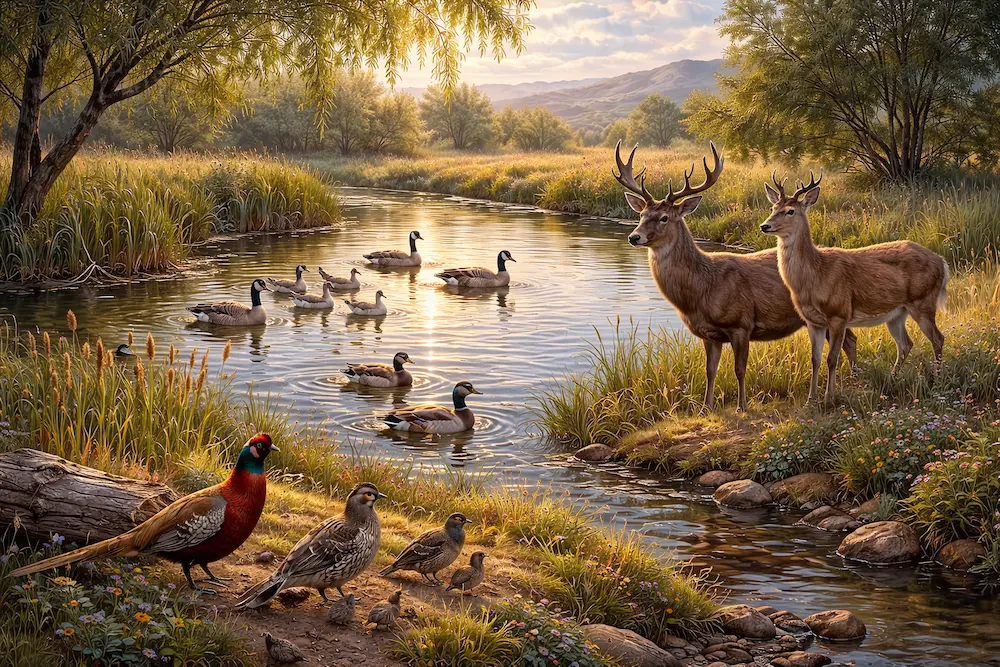 AI generated image of wild animals that are often found here